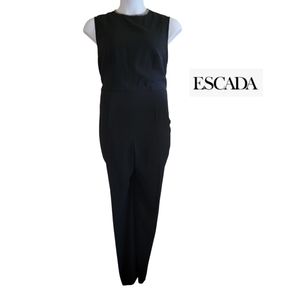 Escada Black Diamond Neckline Jumper Open Back, XL